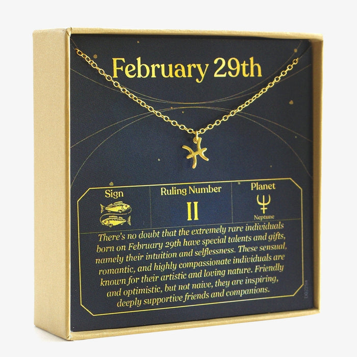 February 29th Pisces Necklace by Dear Ava