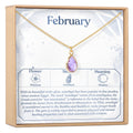 February Birthday Amethyst Birthstone Necklace by Dear Ava