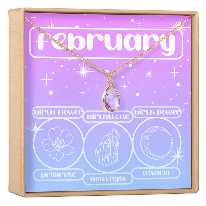 February Birthday Gemstone Necklace by Dear Ava