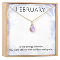 February Birthstone / Amethyst Crystal Charm Necklace by Dear Ava