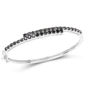 4.00 Carat Genuine Black Diamond .925 Sterling Silver Bangle by Bids.com