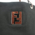 Fendi Black x Brown Velour x Leather Tote Bag #1951 by Bolt Boutique