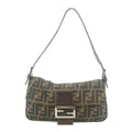 Fendi Brown Baguette Zucca Canvas Shoulder Bag #9217 by Bolt Boutique