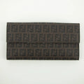 Fendi Brown Zucca Pattern PVC Long Wallet #2398 by Bolt Boutique