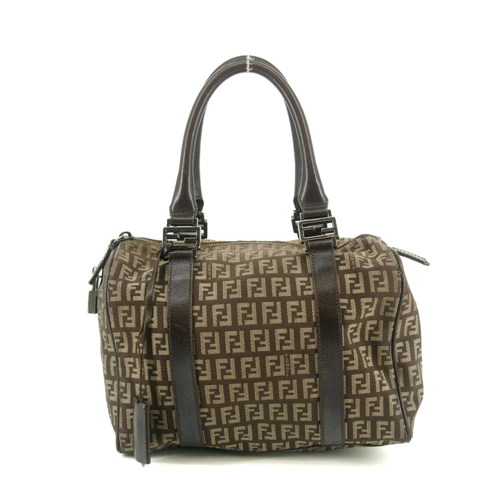 Fendi Brown Zucchino Mini Boston Bag #8539 by Bolt Boutique