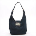 Fendi Canvas Mamma Baguette Shoulder bag Navy Blue 26686 #2611 by Bolt Boutique