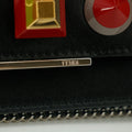 Fendi Chain Wallet Studs Leather Black Multicolor #9209 by Bolt Boutique