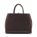 Fendi Dark Brown Two Tone Vitello Toujour Leather 2 Way Handbag 8BH250 #2506 by Bolt Boutique