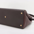 Fendi Dark Brown Two Tone Vitello Toujour Leather 2 Way Handbag 8BH250 #2506 by Bolt Boutique