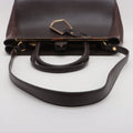 Fendi Dark Brown Two Tone Vitello Toujour Leather 2 Way Handbag 8BH250 #2506 by Bolt Boutique