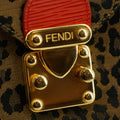Fendi FF Cheetah Print Pattern Canvas Mini Pochette Clutch Bag #3406 by Bolt Boutique