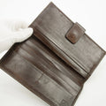 Fendi FF Zucca Leather x Canvas Brown Long Bifold Wallet #3298 by Bolt Boutique