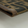 Fendi FF Zucca Leather x Canvas Brown Long Bifold Wallet #3298 by Bolt Boutique