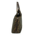 Fendi FF Zucca Leather x Canvas Triangular Brown Tote Bag #3182 by Bolt Boutique