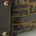 Fendi FF Zucca Leather x Canvas Triangular Brown Tote Bag #3182 by Bolt Boutique