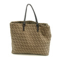 Fendi FF Zucchino Beige Canvas Shoulder Bag #3607 by Bolt Boutique