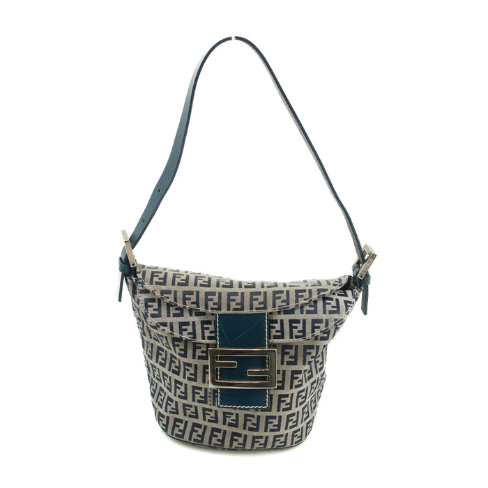 Fendi FF Zucchino Blue Bucket Shoulder Bag #3001 by Bolt Boutique