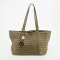 Fendi Khaki Zucchino Canvas FF Shoulder Bag #2855 by Bolt Boutique