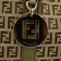 Fendi Khaki Zucchino Canvas FF Shoulder Bag #2855 by Bolt Boutique