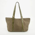 Fendi Khaki Zucchino Canvas FF Shoulder Bag #2855 by Bolt Boutique