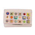 Fendi Leather Rainbow Stud Tub Wallet On a Chain Pink #3307 by Bolt Boutique