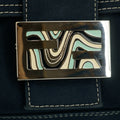Fendi Mamma Baguette Denim Black Shoulder Bag #5426 by Bolt Boutique