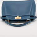 Fendi Mini Peek-a-boo Leather 2 Way Handbag Blue 8BN244 -#2501 by Bolt Boutique