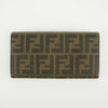 Fendi Monogram Canvas Brown Zucca Long Wallet #5766