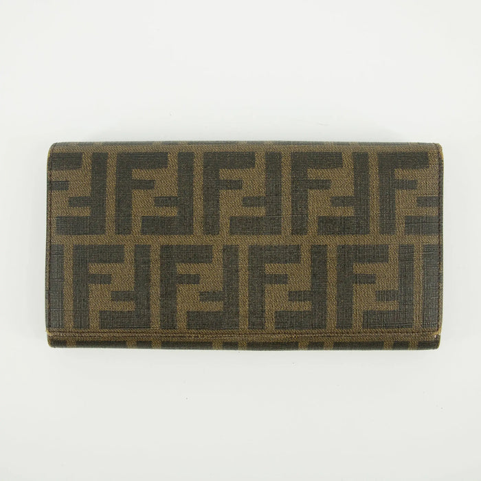 Fendi Monogram Canvas Brown Zucca Long Wallet #5766 by Bolt Boutique