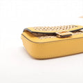 Fendi Nano Bucket Straw & Leather Chain Shoulder Bag Yellow #3260 by Bolt Boutique