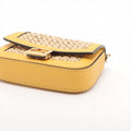 Fendi Nano Bucket Straw & Leather Chain Shoulder Bag Yellow #3260 by Bolt Boutique