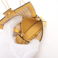 Fendi Nano Bucket Straw & Leather Chain Shoulder Bag Yellow #3260 by Bolt Boutique