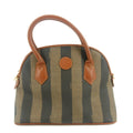 Fendi Pecan Pattern 2-Way Shoulder Bag PVC Leather Beige Black Camel #9352 by Bolt Boutique