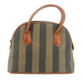 Fendi Pecan Pattern 2-Way Shoulder Bag PVC Leather Beige Black Camel #9352 by Bolt Boutique