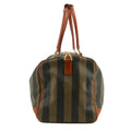 Fendi Pecan Pattern PVC x Leather Boston Bag Brown #3604 by Bolt Boutique