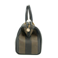 Fendi Pecan Pattern PVC x Leather Mini Boston Bag Black #3603 by Bolt Boutique