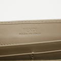 Fendi Peekaboo Grey Leather Turnlock Long Wallet #3109 by Bolt Boutique