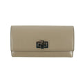 Fendi Peekaboo Grey Leather Turnlock Long Wallet #3109 by Bolt Boutique
