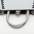 Fendi Petit 2 Jours Leather 2 Way Handbag Blue Gray #3263 by Bolt Boutique