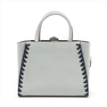 Fendi Petit 2 Jours Leather 2 Way Handbag Blue Gray #3263 by Bolt Boutique