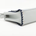 Fendi Petit 2 Jours Leather 2 Way Handbag Blue Gray #3263 by Bolt Boutique
