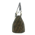 Fendi Shoulder Bag Zucca Canvas Leather Khaki Brown #9210 by Bolt Boutique