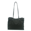 Fendi Shoulder Bag Zucchino Canvas Leather Black #9207 by Bolt Boutique