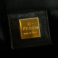 Fendi Shoulder Bag Zucchino Canvas Leather Black #9207 by Bolt Boutique