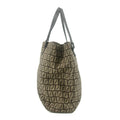 Fendi Tote Zucchino Canvas Leather Brown Beige #9208 by Bolt Boutique