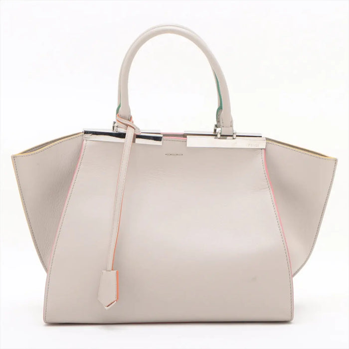 Fendi Vitello Dolce Petite 3Jours Tote Bag Gray #2900 by Bolt Boutique