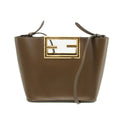 Fendi Vitello King Small Fendi Way Maya 2Way Shoulder Bag Brown #3447 by Bolt Boutique