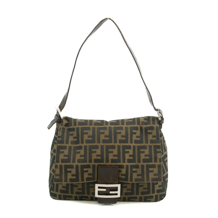 Fendi Zucca Canvas Brown Mama Baguette Shoulder Bag #3409 by Bolt Boutique