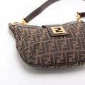 Fendi Zucca Canvas &amp; Leather Shoulder bag Brown- #2492 by Bolt Boutique