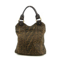 Fendi Zucca Canvas Zebra Pattern Brown Tote Bag #3609 by Bolt Boutique